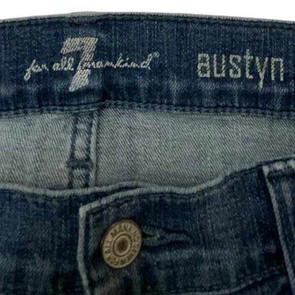 For All Seven Mankind Austyn Jeans Mens 36 Whiskers Stretch Mid Wash Streetwear - Picture 10 of 12